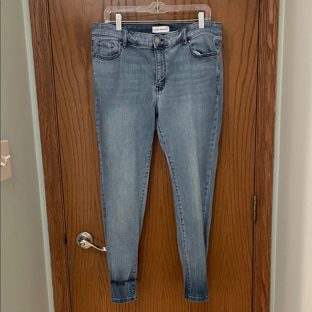 LANE BRYANT UGC Women’s Size 16 Blue Mid-Rise Skinny Jeans signature fit
